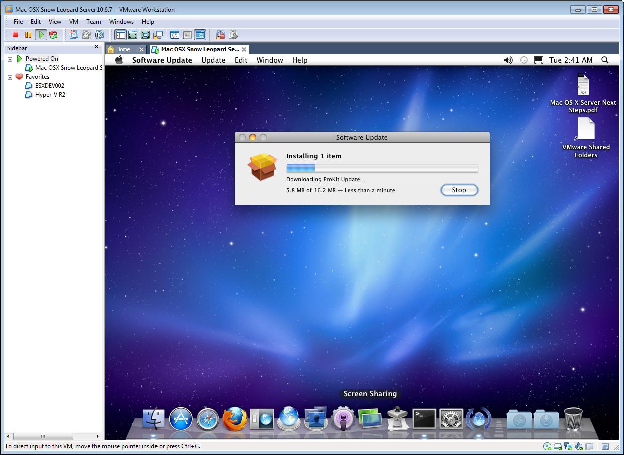 how to run osx snow leapord on vmware player